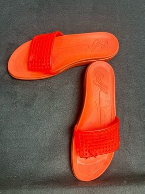 Donald J. Pliner Vibrant Red Slide Sandals